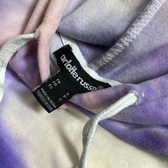 ❤️SOLD❤️ CHARLOTTE RUSSE Tie Dye Hoodie Jogger Set Women’s Size S - Picture 4 of 5